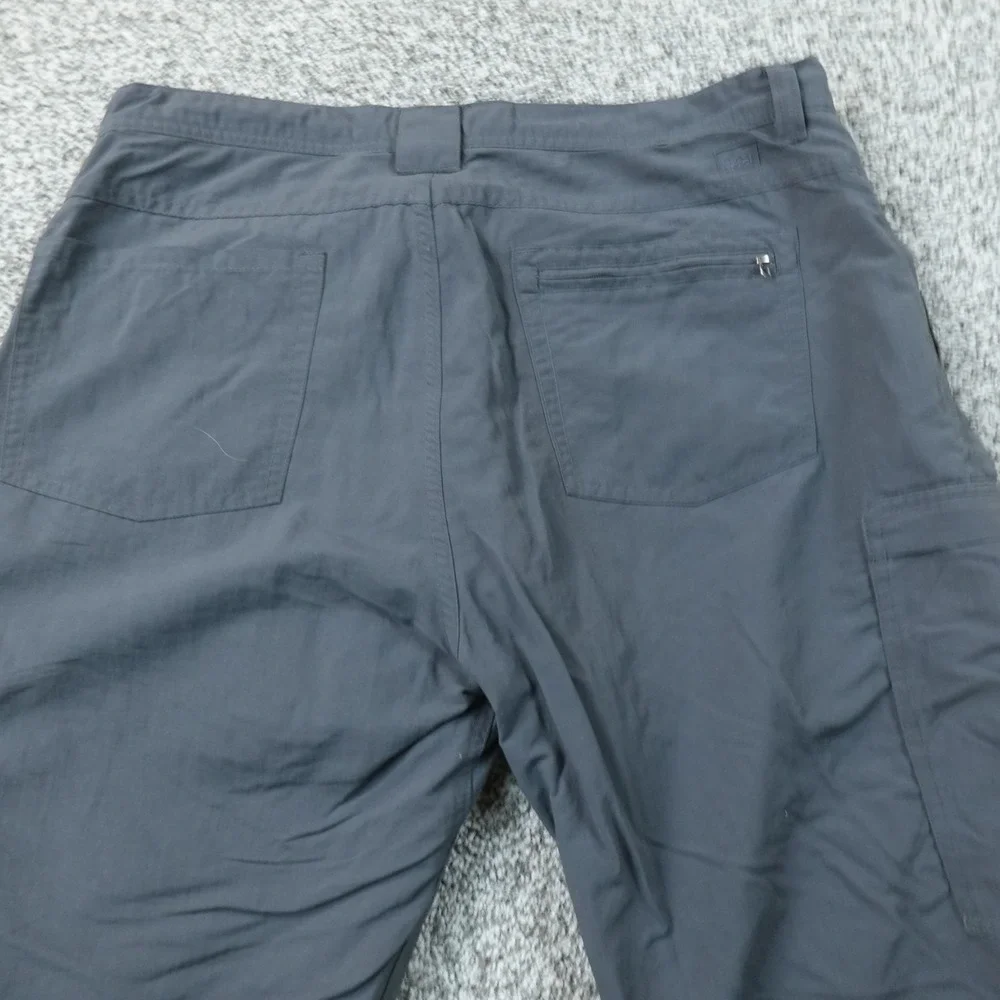 REI Pants Mens 36X32 Gray Blue Cargo Outdoor Hiking Performance Tech Climbing